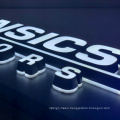 OEM advertising waterproof  illuminated design letters  company name 3d acrylic led logo sign baked backing board signage